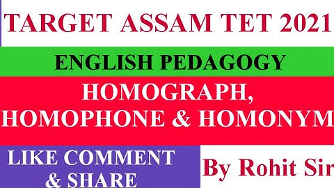 || English Pedagogy || Homograph, Homophone, Homonym, Polysemy ||