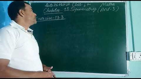 Class -6 ,Maths Chapter -13 , Symmetry  ,Exercise -13.3(Part-3)