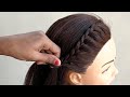Simple braided hairstyle for everyday  everyday hairstyle for medium hair  side braid hairstyle