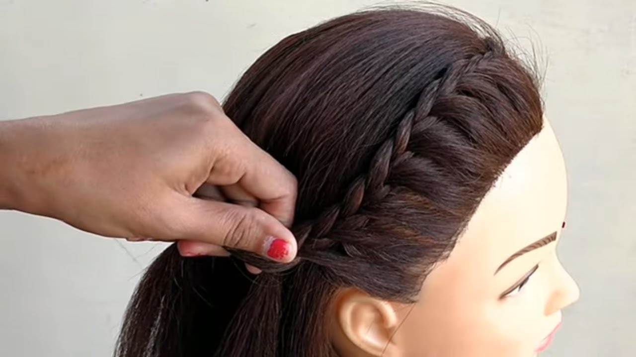 Simple Braided Hairstyle For Everyday  Everyday Hairstyle For Medium Hair  Side Braid Hairstyle