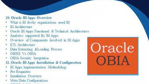 Obia training | OBIA - oracle trainings