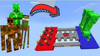 NEW GOLEMS VS THE BIG CREEPER VS OTHER MOBS IN MINECRAFT | MOB BATTLE