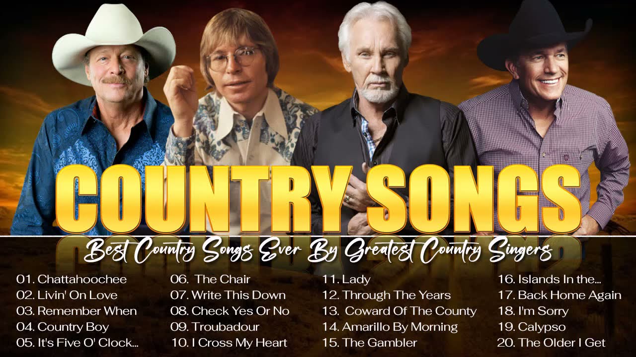 100 Greatest Country Songs of All Time - George Strait, Garth Brooks, Alan  Jackson, Jim Reeves - YouTube