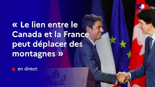 Conférence de presse conjointe de Gabriel Attal et Justin Trudeau