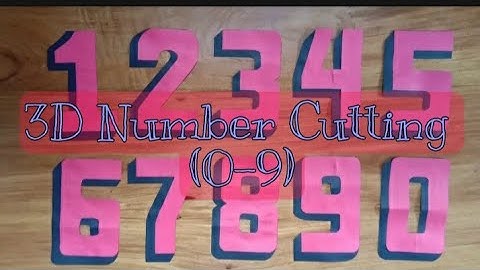 #05 3D Number Cutting 0 to 9 | Paper Cutting