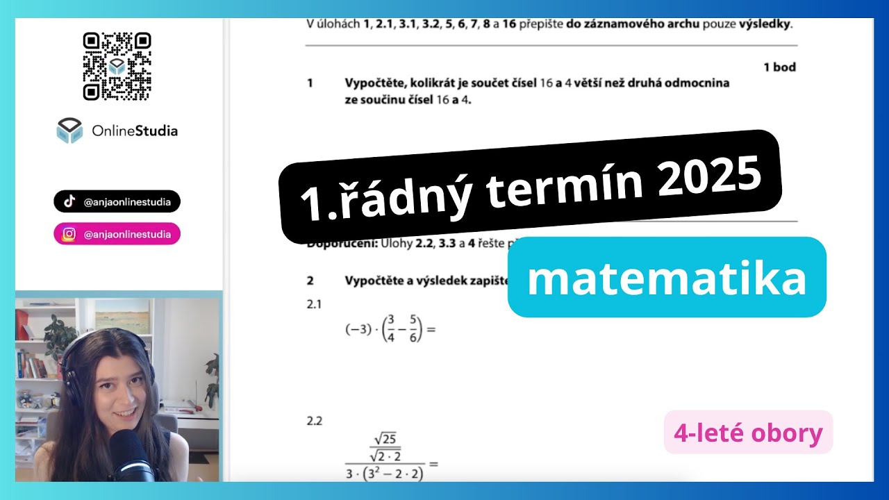 Postup řešení přijímacích zkoušek na SŠ z matematiky 2025 | 1. řádný termín