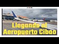 Llegando al Aeropuerto Cibao desde Newark.