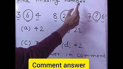 Find missing number? Can you find#shorts