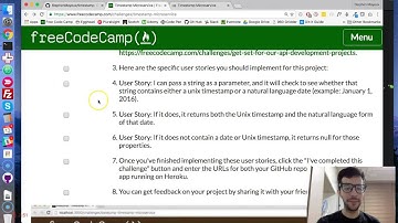 Timestamp Microservice Overview -- Free Code Camp
