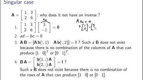 Linear algebra and applications: video 4 Matrix inverses