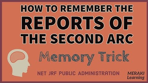 How to remember reports of 2nd ARC | 2nd Administrative Reforms Commission | Memory trick