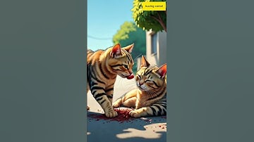 cat hit by car #shorts #funny #fypシ゚viral #kitten #animation #cute #cat #kucing #kucingsedih