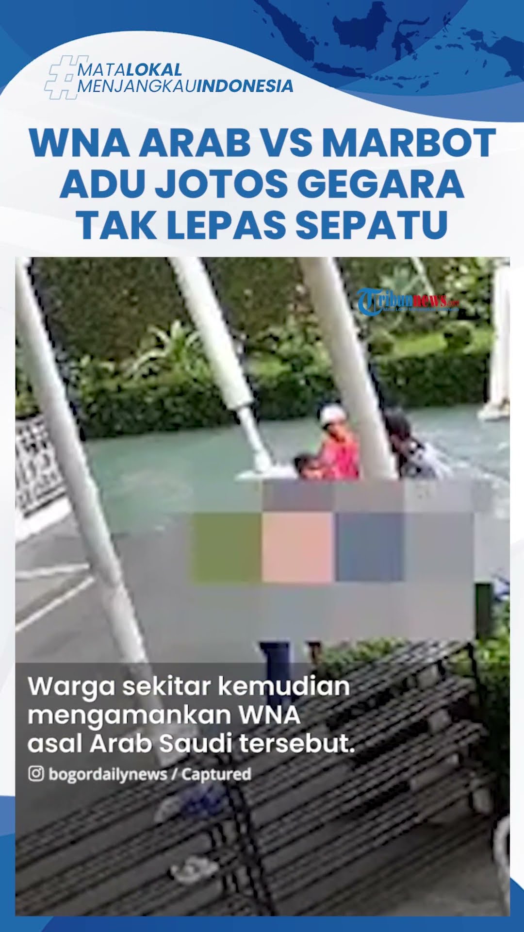 Viral Video Turis Arab vs Marbot Masjid Bogor Adu Jotos, Tak Terima Diminta Lepas Sepatu di Masjid