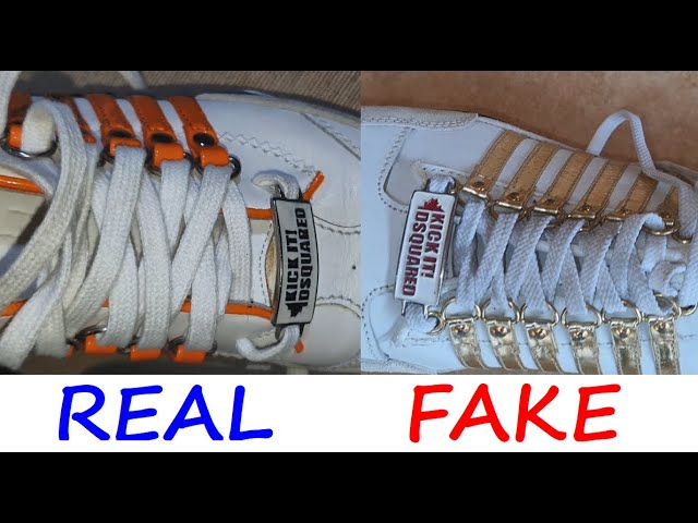 Verkeerd Entertainment steek Dsquared2 sneakers real vs fake review. How to spot fake Dsquared kick it  1964 trainers - YouTube