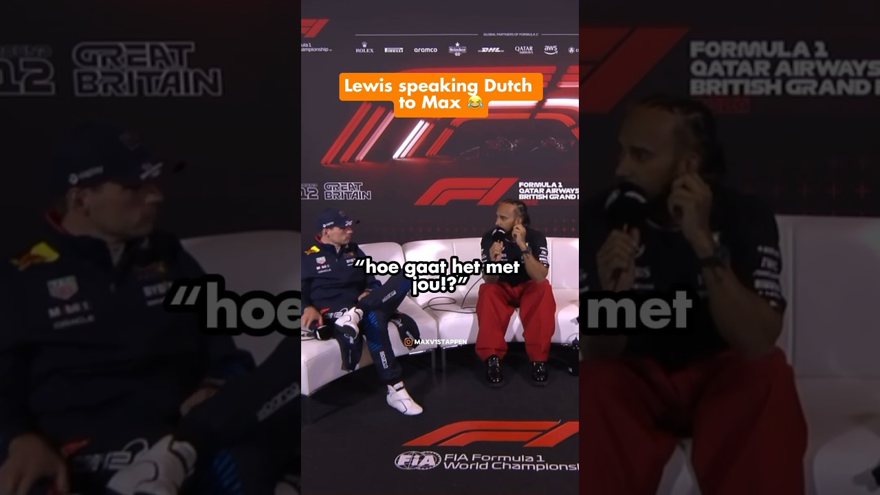 Lewis speaking Dutch to Max 😂🏎️🏁 