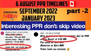 6 August canada PPR timelines/today Canada ppr trend/ppr trend/latest ppr  Canada/June months ppr