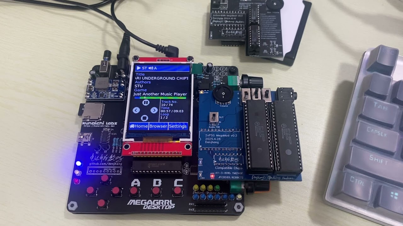 2xPSG MegaMod - AY8910/YM2149 SNDH Music Module from Denjhang's