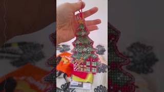 cross stitch christmas tree ornament / dimensions cross stitch kit 🎄