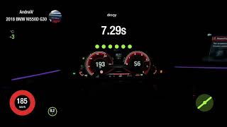BMW M550d 100-200 dragy, stage 1  540hp