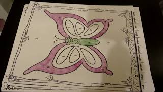 Butterfly color by number