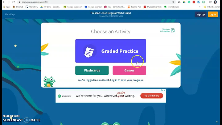 Using Conjuguemos.com to practice verb endings