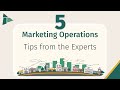 5 Marketing Operations Tips