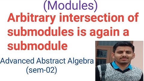Intersection of submodules