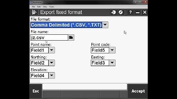 Exporting to .CSV or .TXT file on a TSC3 using Trimble Access