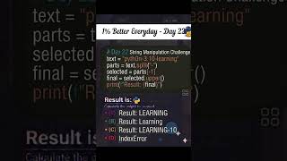 PYTHON BASIC DAY 22 TO 100 DAY CHALLENGE