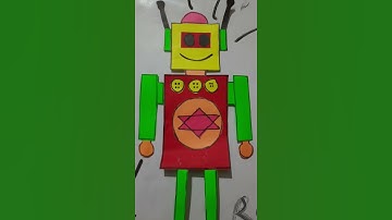 Paper Robot ......using different shapes.......😀😀😀😀😀