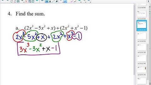 2 1   Add and Subtract Polynomials