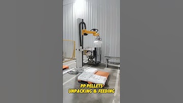 PP Pellets Unpacking & Feeding 😁 #depalletizing #manufacturer #scara #Automation #palletizer #robot