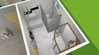 Ep6.ออกแบบบ้านใน Home design 3D (ตกแต่งห้องน้ำ) #Homedesign3D #Home3D #ออกแบบบ้าน #แอพออกแบบบ้าน