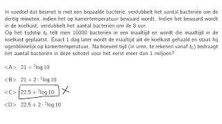 Wiskunde vraag 10 2019 Toelatingsproef Tandarts Vlaanderen