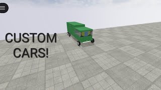 How to make custom cars in Car crash studio! (ROBLOX TUTORIAL)