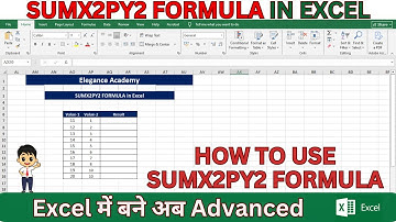 How to use SUMX2PY2 Formula in Excel 🔥#excel #msexcel #eleganceacademy #excelformula #eca