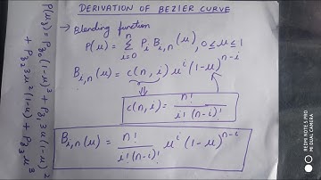 Derivation of Bezier curve in computer graphics #youtubechannel #youtube