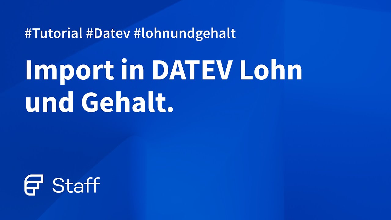 Import für DATEV Lohn und Gehalt