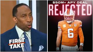 FIRST TAKE | "Mayfield Feels Disrespected" - Stephen A. reacts to Baker contract talks with the Bucs