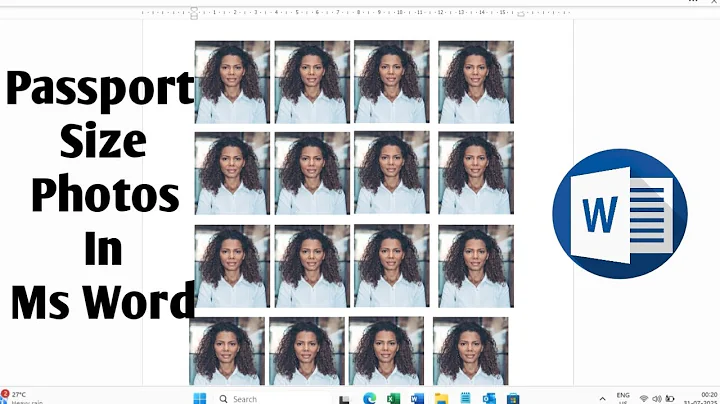 How to make a passport size photo in Microsoft Word #passportsizephoto 