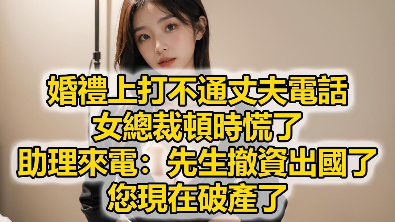 婚禮上打不通丈夫電話，女總裁頓時慌了，助理來電：先生撤資出國了，您現在破產了