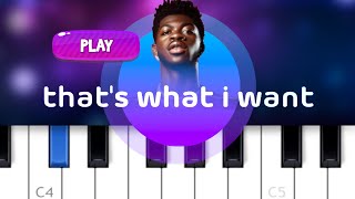 Lil Nas X - THATS WHAT I WANT EASY one hand piano beat screenshot 2