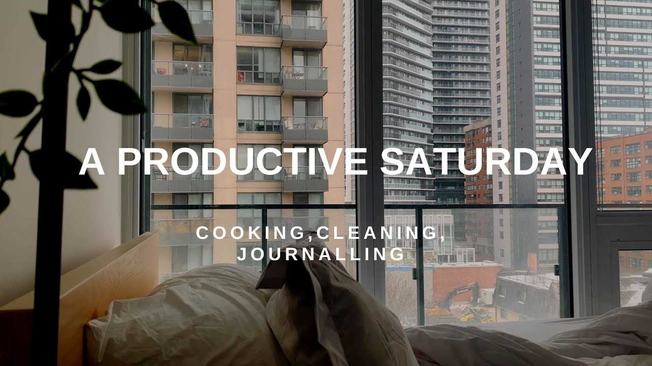 Productive Saturday At Home | cooking, cleaning, journalling, living alone | No-Talk Vlog *relaxing*