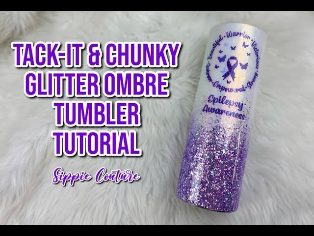 CapCut First layer of Grande Finale on a chinky glitter tumbler! @the