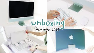 Unboxing แกะกล่อง iMAC 2021 สีเขียว (เห่ออย่างเดียวไม่รีวิว 😂 )| Beauty By Orangina