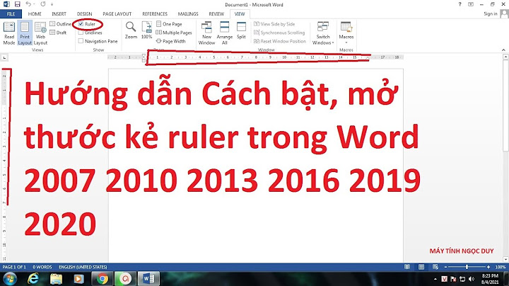 Hướng dẫn bật cây thước trong word 2023