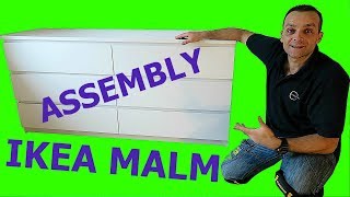 How to assemble MALM Chest of 6 drawers. This Ikea MALM dresser coming in five different color combinations. Current cost in the 