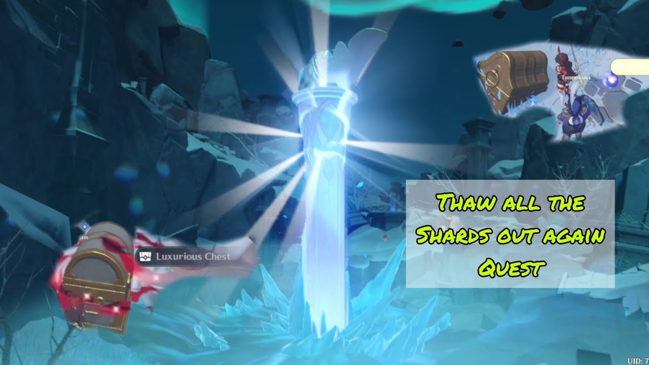 Thaw All The Shards Out Again Genshin Thaw all the shards out again (In the mountains quest) - Genshin impact