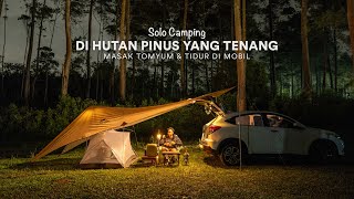 Solo Camping dan Tidur di Mobil, Gerimis di Sore Hari, Masak Tomyum, ASMR