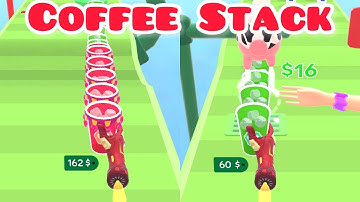 ✅Coffee Stack. All Levels TOP Gameplay iOS Android Mobile Games Walkthrough New Update Max Level